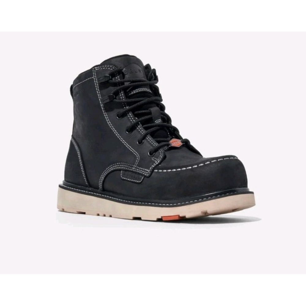 Brunt Workwear 6" Men's The Marin Waterproof Comp Toe Work Boot Black Men's 7